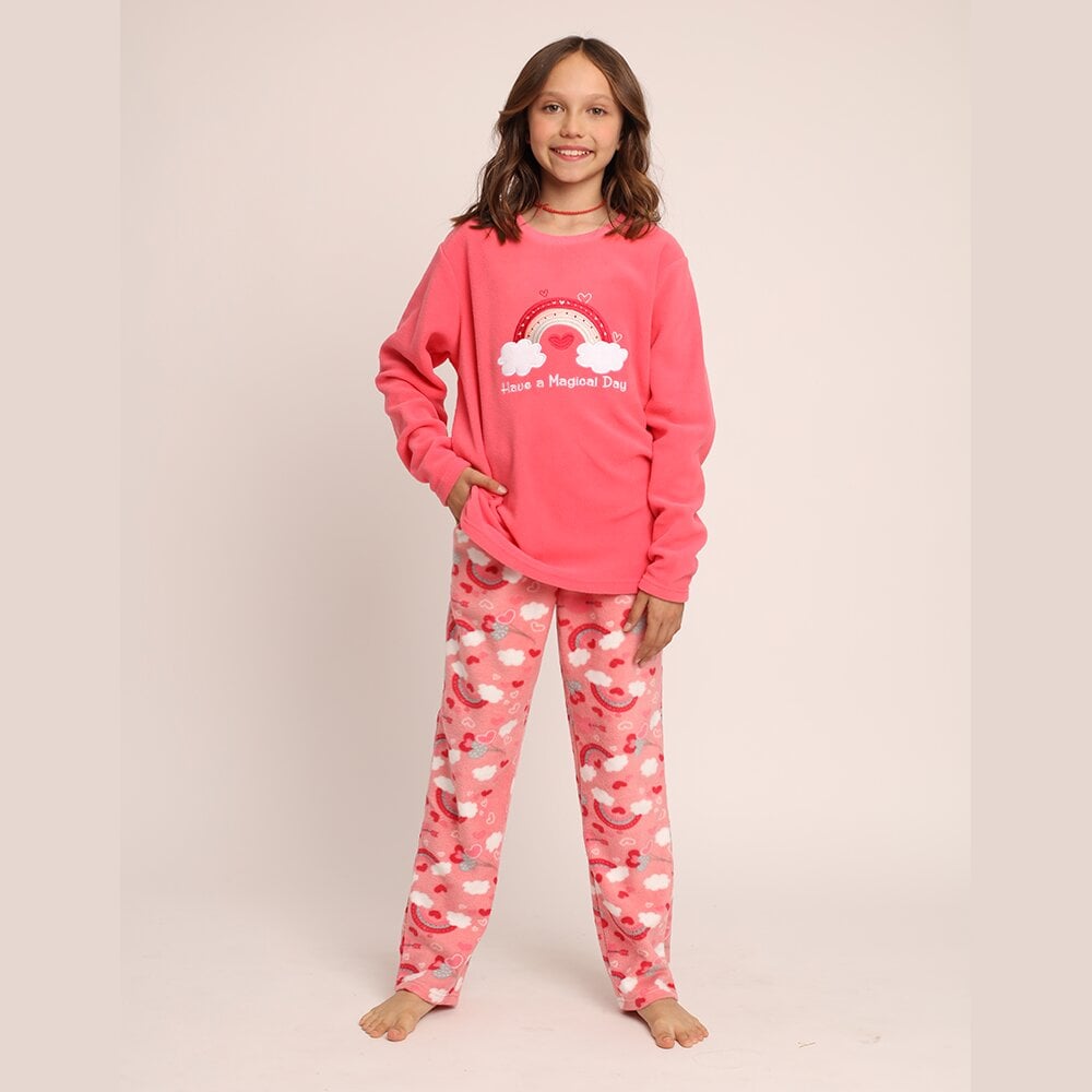 PIJAMA MICROPOLAR BORDADO ARCOIRIS 261648G - 2