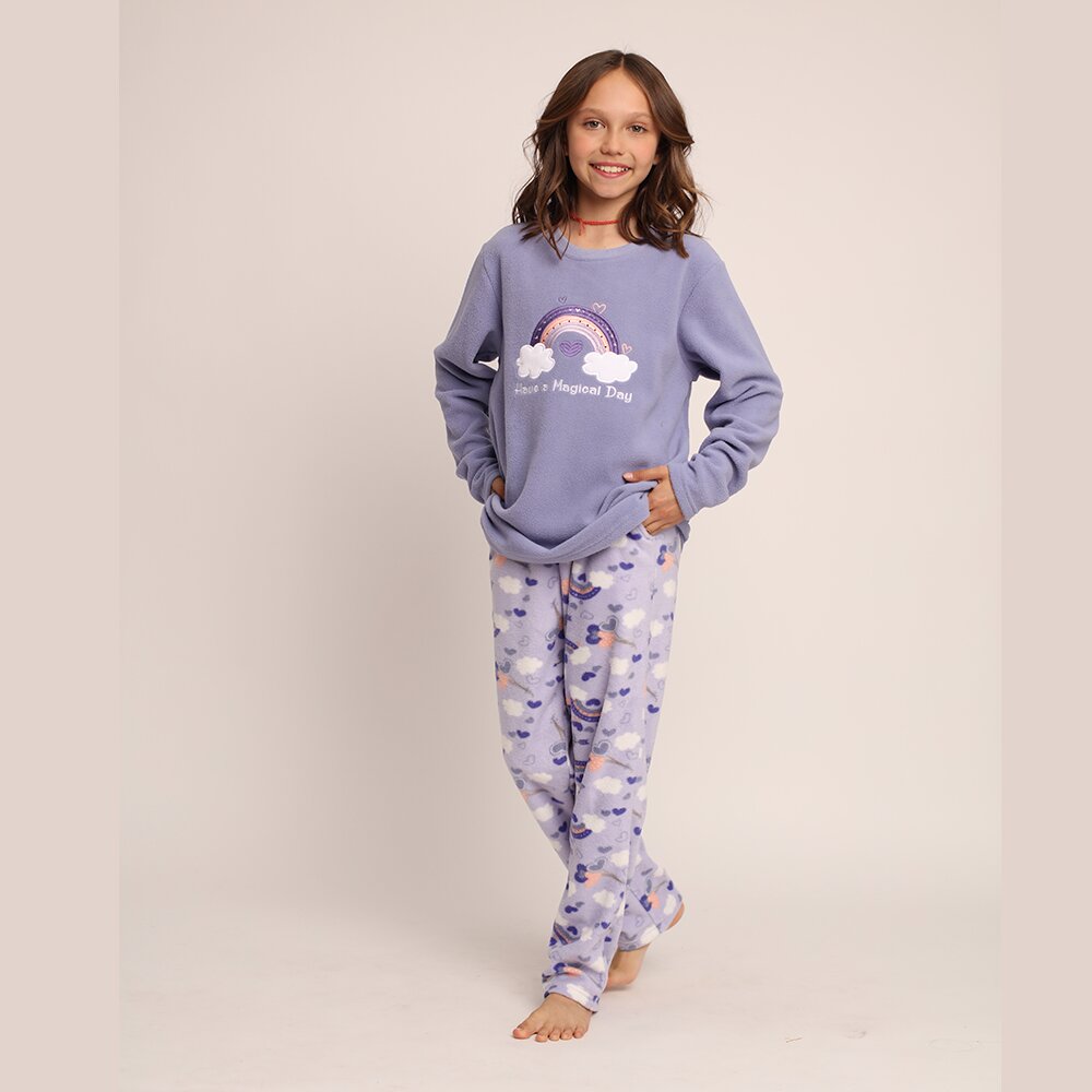 PIJAMA MICROPOLAR BORDADO ARCOIRIS 261648P - 2