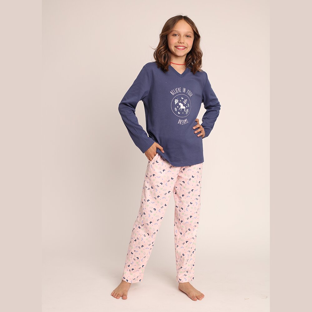 PIJAMA ALGODON ESTAMPADO UNICORNIO 261605P - 1