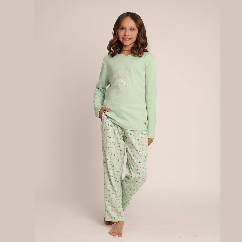 PIJAMA ALGODON ESTAMPADO UNICORNIO 261605P - 1