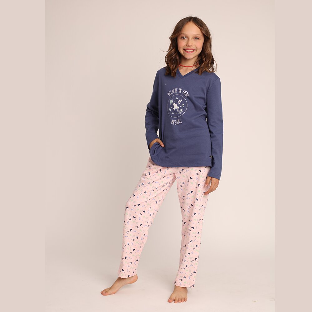 PIJAMA ALGODON ESTAMPADO UNICORNIO 261605P - 2