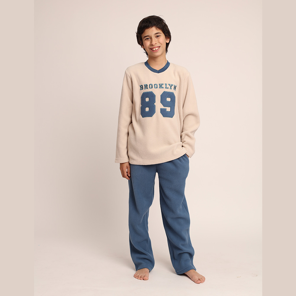 PIJAMA MICROPOLAR CON BORDADO ' BROOKLYN' 261677P - 1