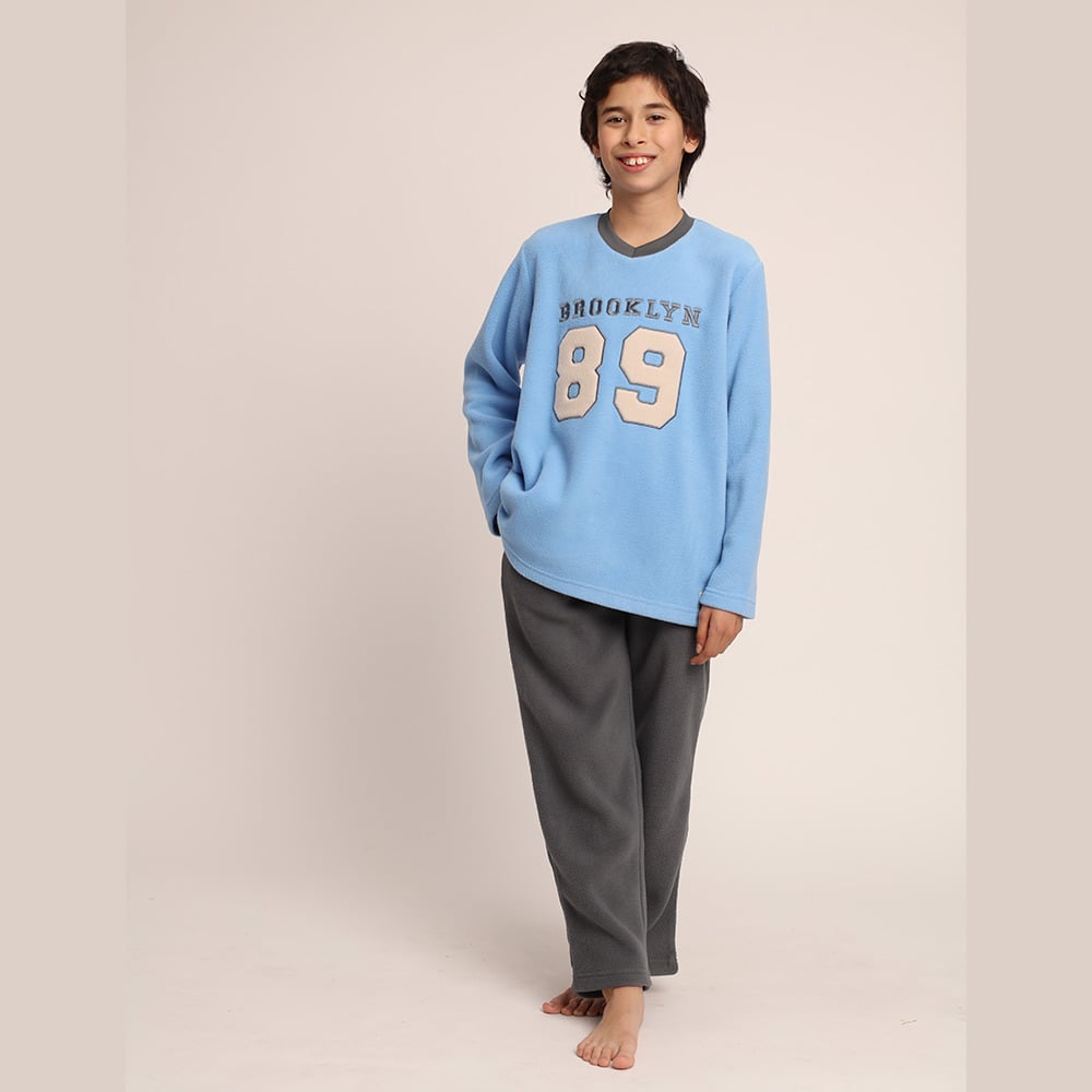 PIJAMA MICROPOLAR CON BORDADO ' BROOKLYN' 261677P - 1