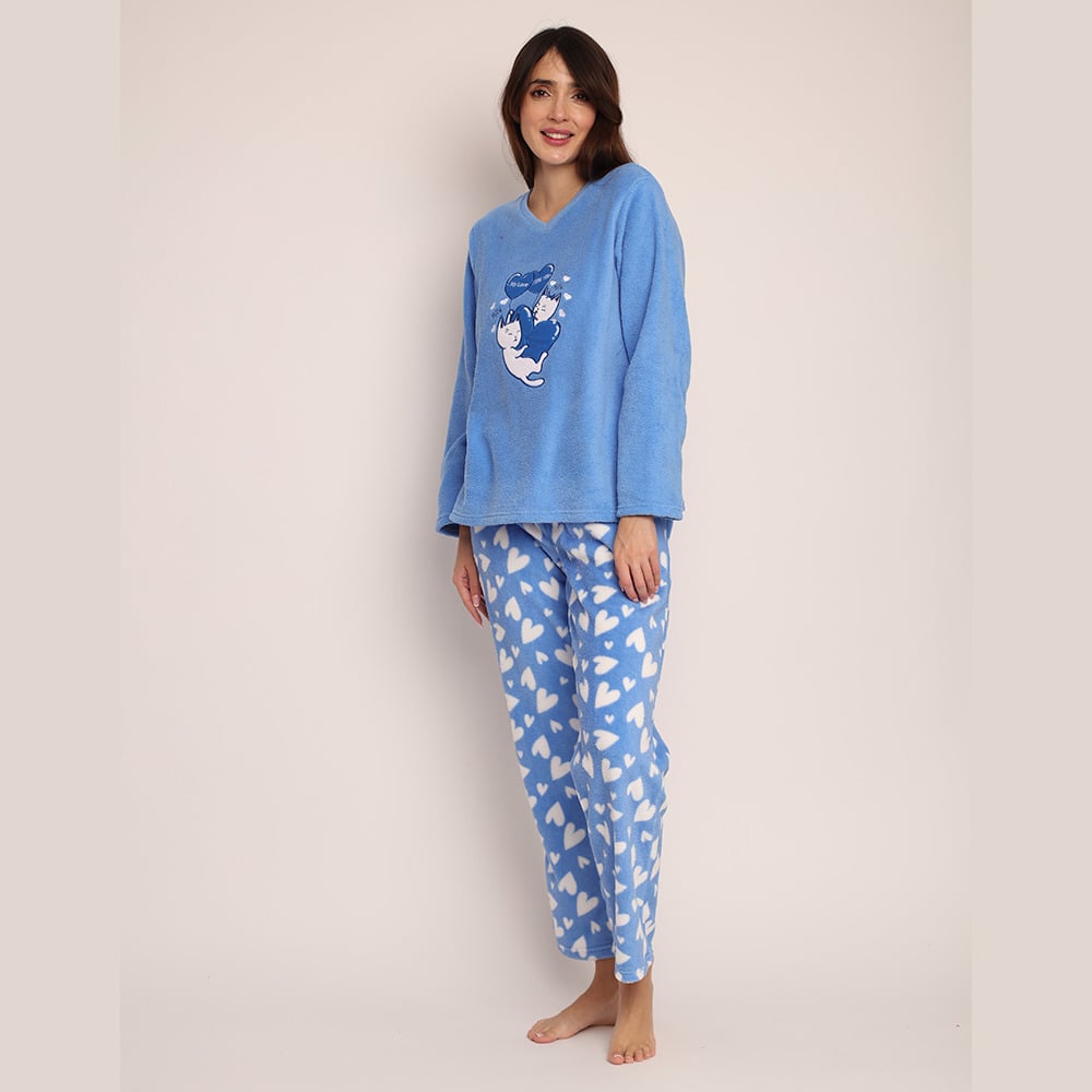 PIJAMA CORALFLEECE BORDADO CORAZONES 261550 - 2