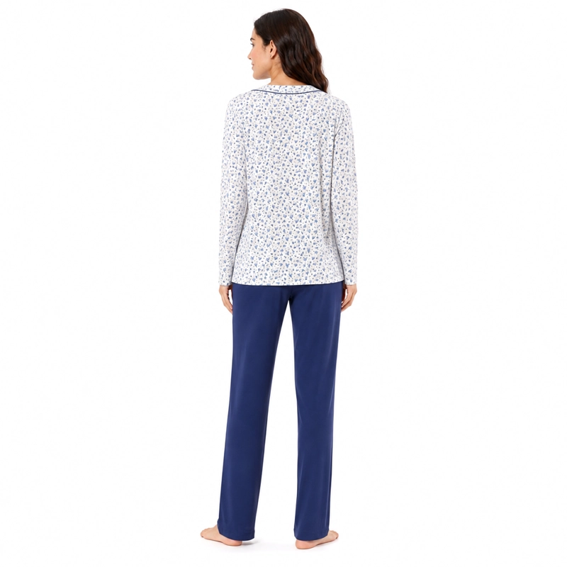 PIJAMA ALGODON POLERA ESTAMPADA HOJITAS CON 3 PIEZAS 262583 - 4