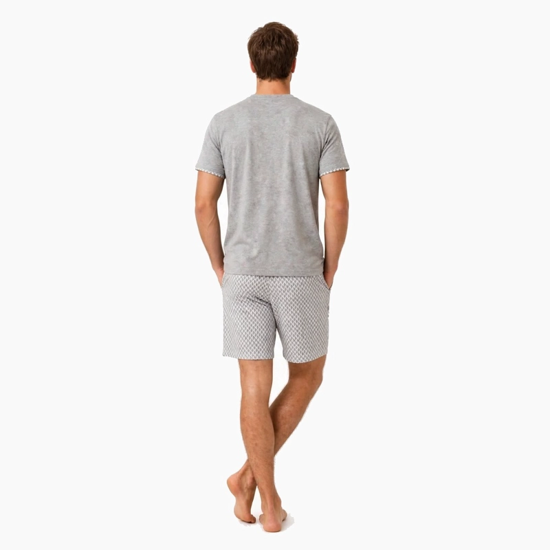 PIJAMA ALGODON POLERA CON BOTONES Y SHORT LISO 2622084 - 2