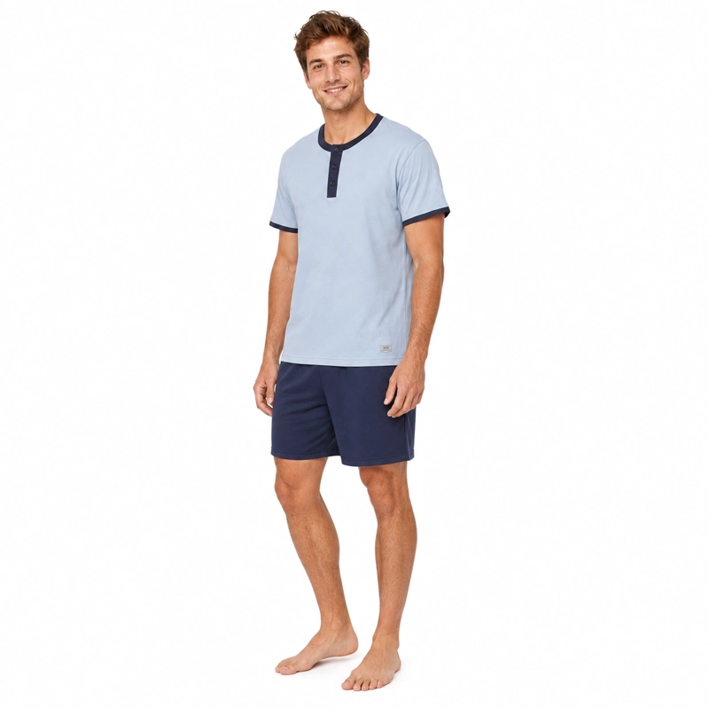 PIJAMA ALGODON POLERA Y SHORT LISO 2622085 - 2