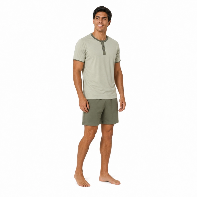 PIJAMA ALGODON POLERA Y SHORT LISO 2622085 - 2