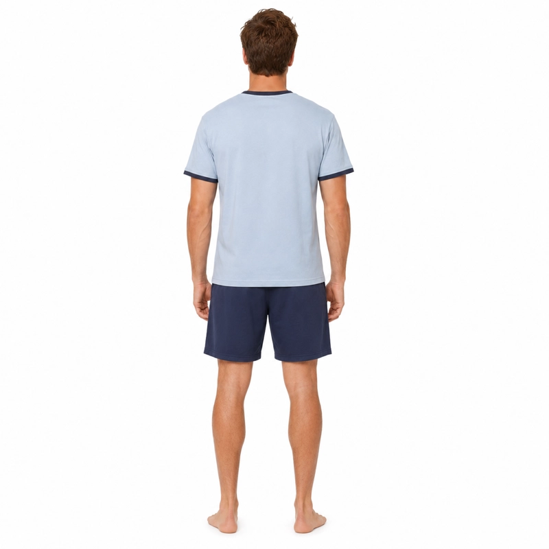 PIJAMA ALGODON POLERA Y SHORT LISO 2622085 - 3