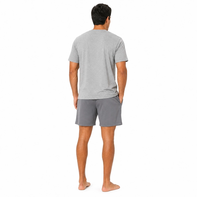 PIJAMA ALGODON POLERA CON ESTAMPADO Y SHORT LISO 2622082 - 3