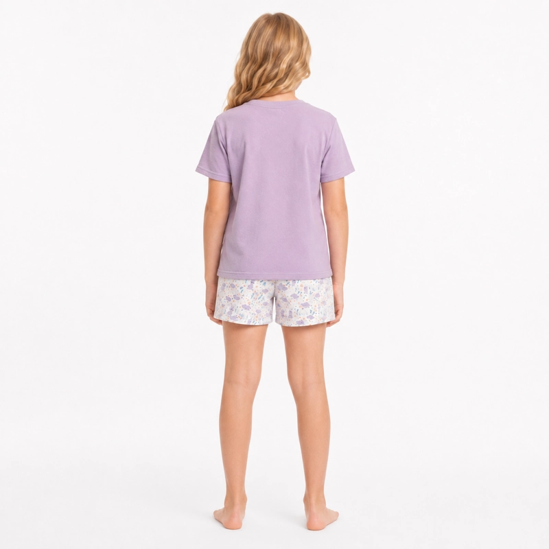 PIJAMA ALGODON POLERA Y SHORT ESTAMPADO 'CONEJITOS' 262606P - 3