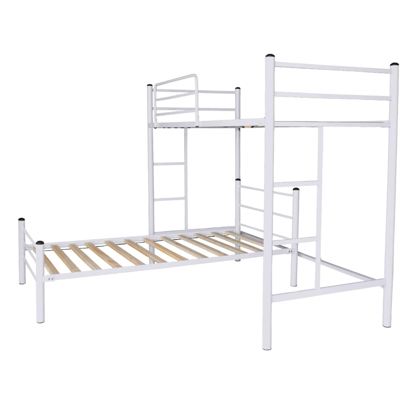 CAMA FUTONES Y MUEBLES ALTA ACERO BLANCO + BAJA 1 PLAZA - 1