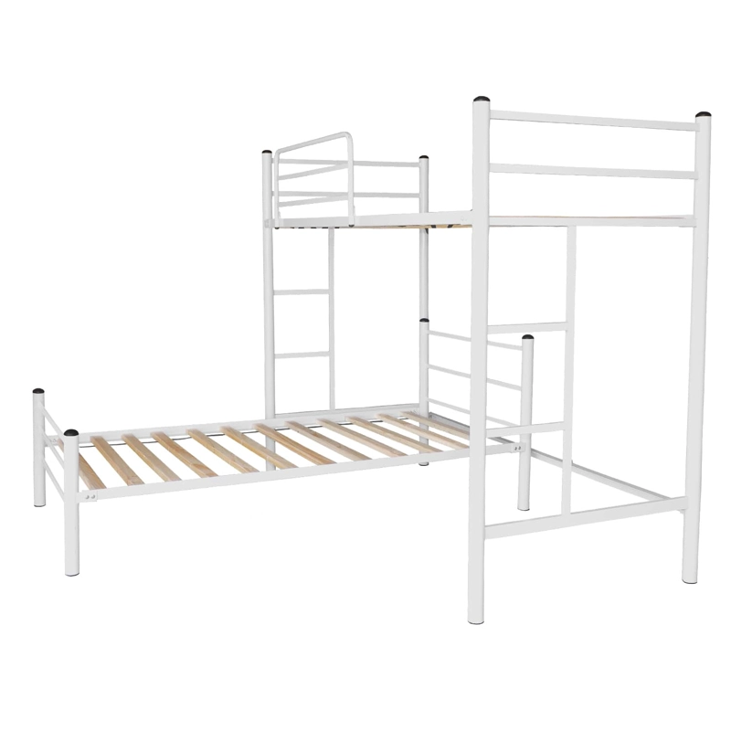 CAMA FUTONES Y MUEBLES ALTA ACERO PLATEADO + BAJA 1 PLAZA PLATA - 1