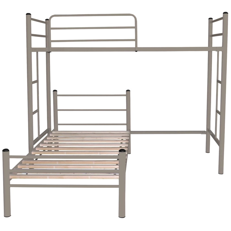 CAMA FUTONES Y MUEBLES ALTA ACERO CASTANIO BALMES + BAJA 1.5 CASTAÑO - 1