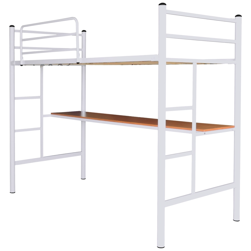 CAMA FUTONES Y MUEBLES ALTA ESCRITORIO 1 PLAZA ACERO BLANCO - 1