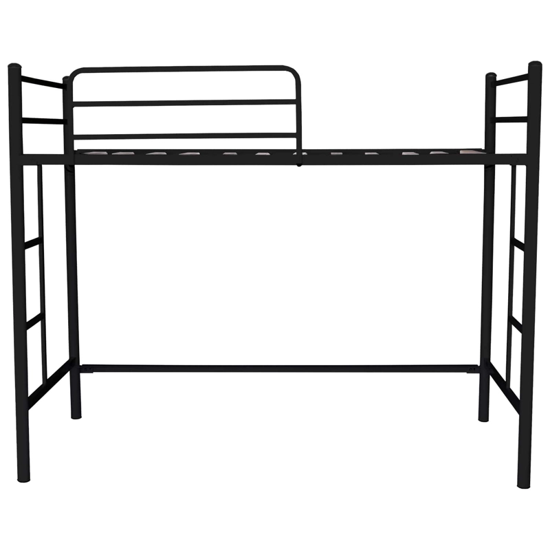 CAMA FUTONES Y MUEBLES ALTA 1.5 PLAZAS ACERO NEGRO - 1