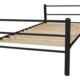CAMA FUTONES Y MUEBLES ECONÓMICA 1 PLAZA NEGRO - 1