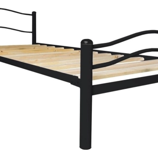 CAMA FUTONES Y MUEBLES WIND METÁLICA 1 PLAZA NEGRO - 1