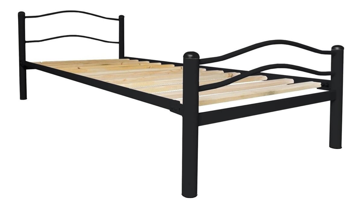 CAMA WIND METÁLICA 1.5 PLAZA NEGRO - 1