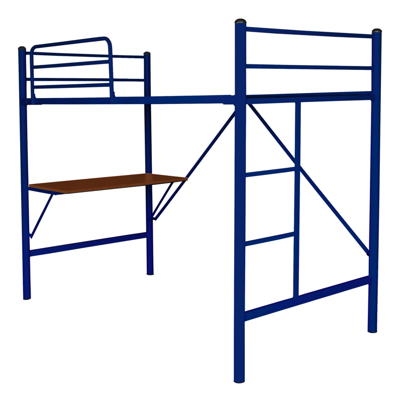 CAMA FUTONES Y MUEBLES ALTA ESCRITORIO 1 PLAZA ACERO AZUL - 1