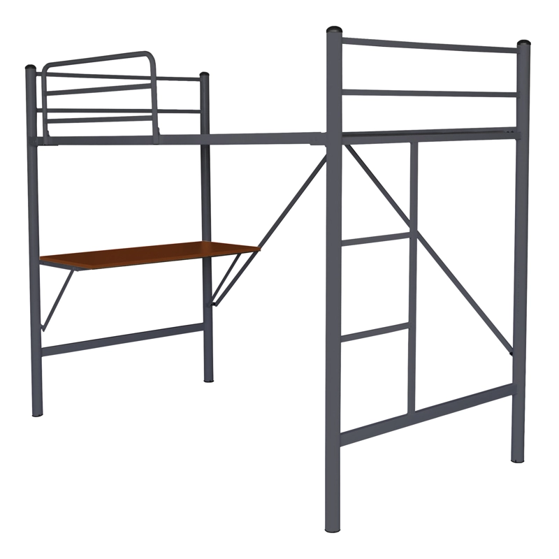 CAMA FUTONES Y MUEBLES ALTA ESCRITORIO 1.5 PLAZAS ACERO GRAFITO - 2