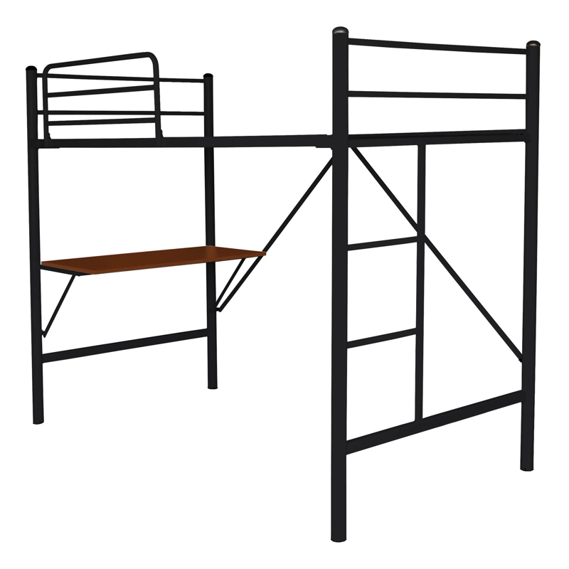 CAMA FUTONES Y MUEBLES ALTA ESCRITORIO 1.5 PLAZAS ACERO NEGRO - 2