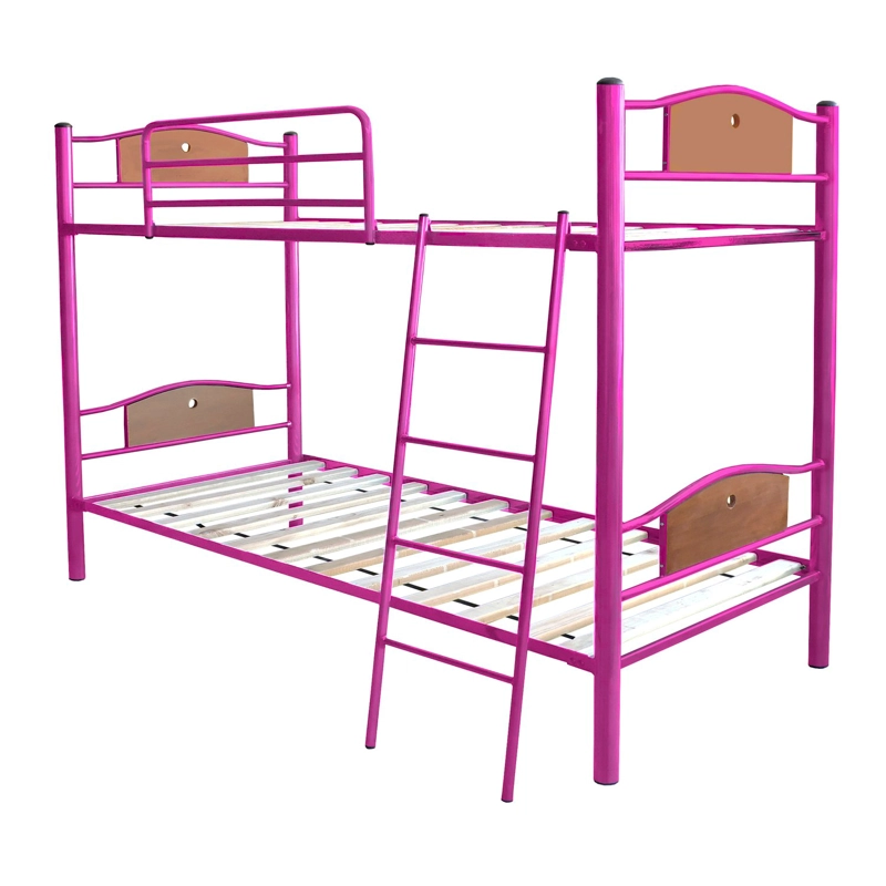 CAMAROTE FUTONES Y MUEBLES CHILD 1.5 PLAZAS ACERO ROSADO - 1