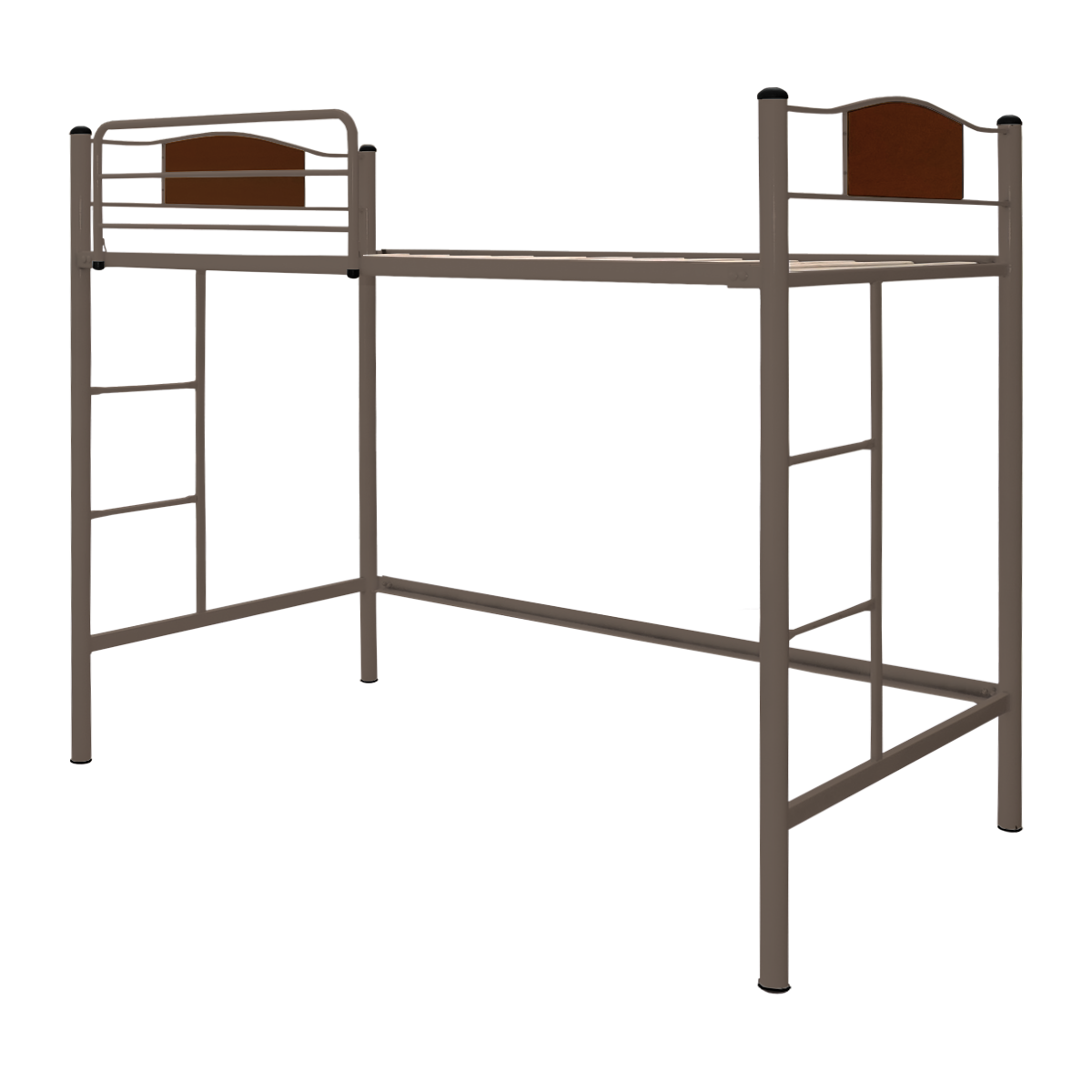 CAMA FUTONES Y MUEBLES ALTA CHILD CASTAÑO 1.5 PLAZAS ACERO CAMEL - 2