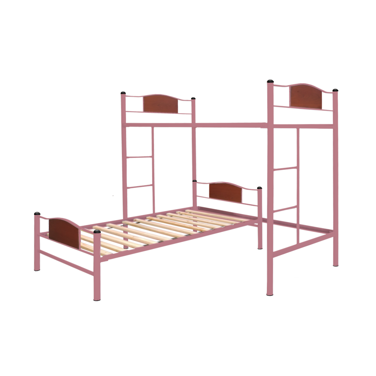 CAMA FUTONES Y MUEBLES ALTA ACERO ROSADO + BAJA CHILD 1 PLAZA - 1