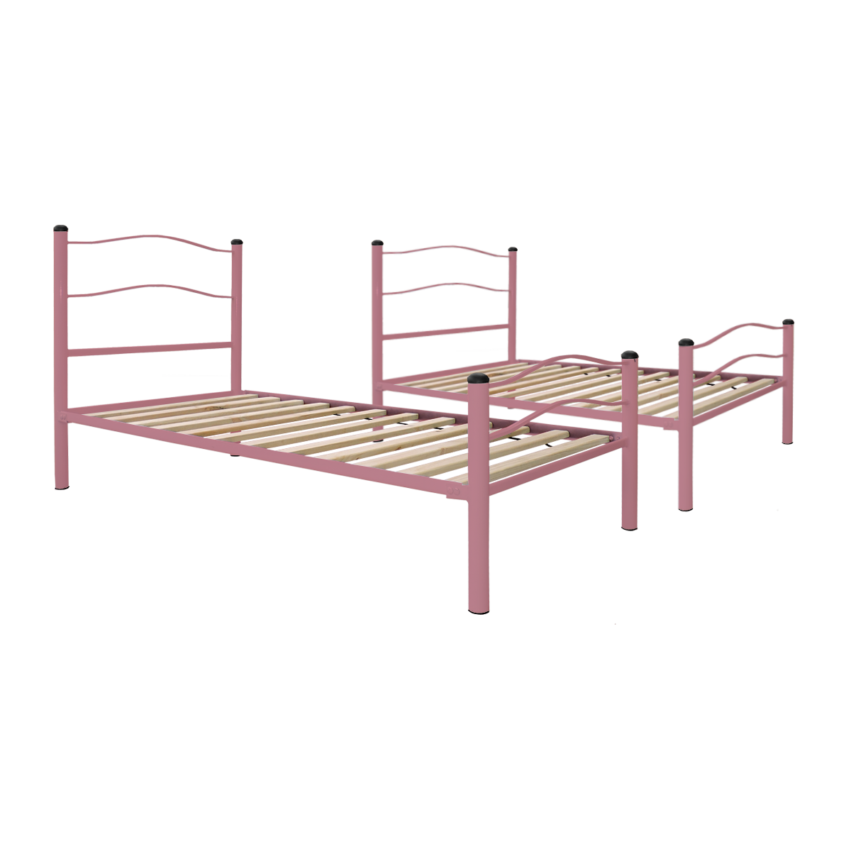 CAMAROTE FUTONES Y MUEBLES NEW DESMONTABLE 1.5 PLAZAS ACERO ROSADO - 2