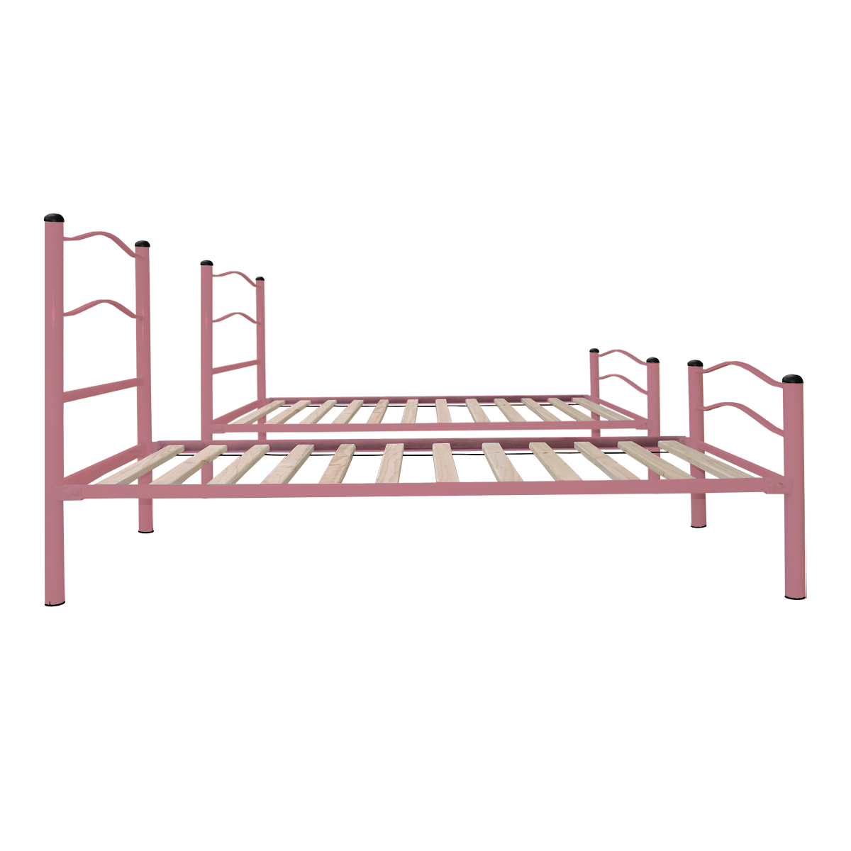 CAMAROTE FUTONES Y MUEBLES NEW DESMONTABLE 1.5 PLAZAS ACERO ROSADO - 4