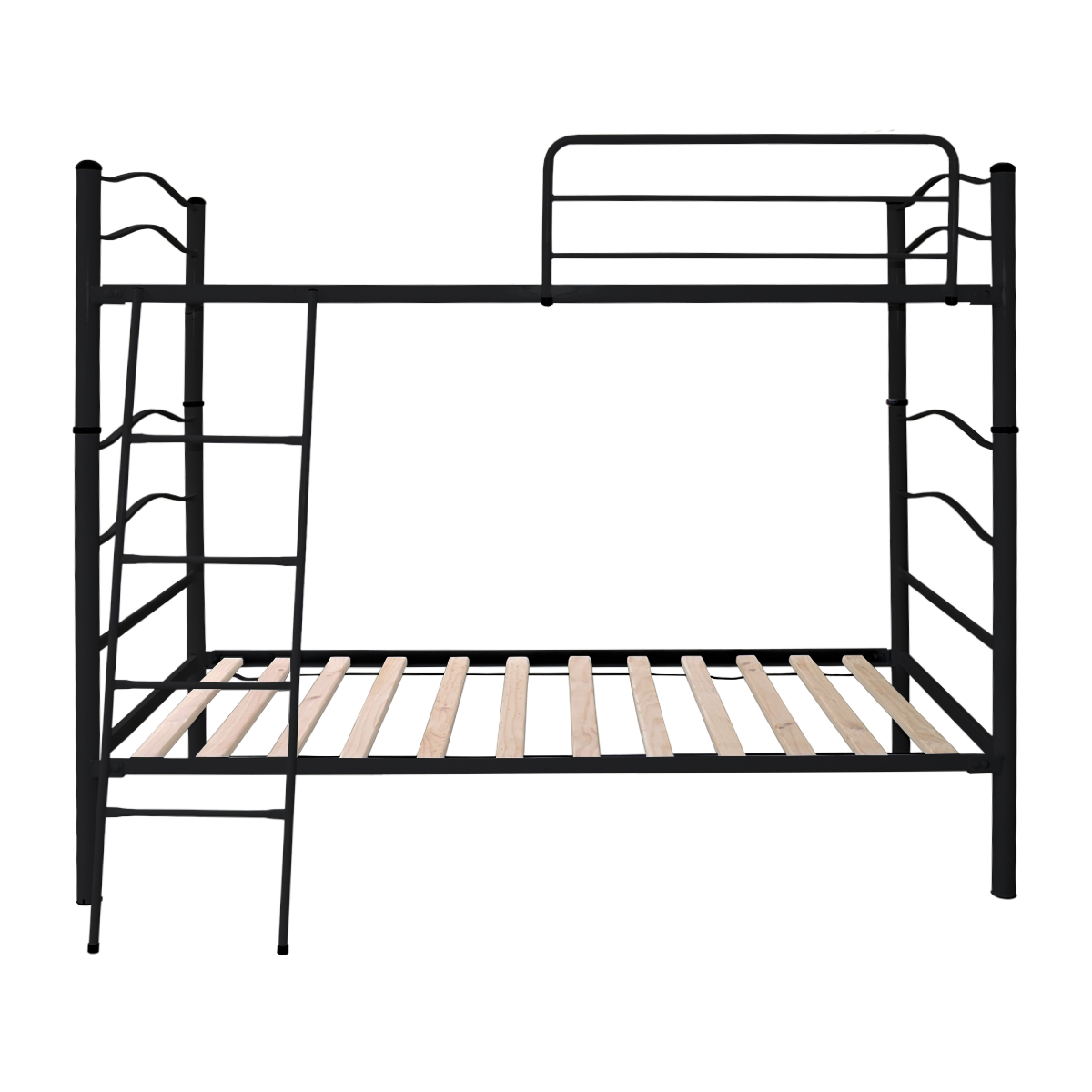 CAMAROTE FUTONES Y MUEBLES NEW DESMONTABLE 1.5 PLAZAS ACERO NEGRO - 1