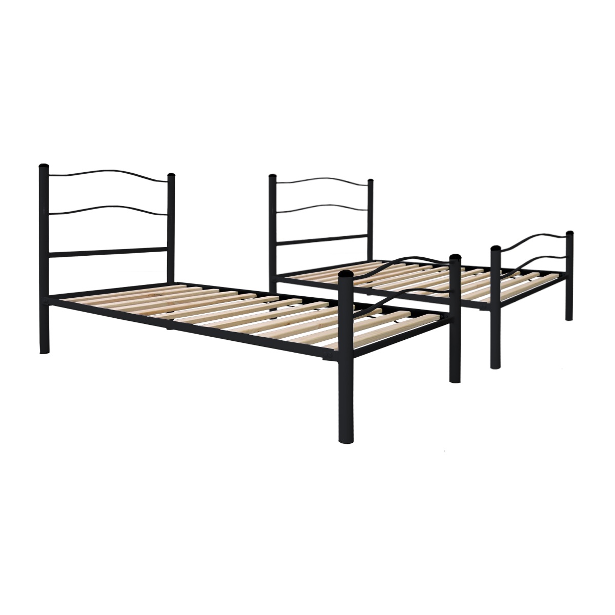 CAMAROTE FUTONES Y MUEBLES NEW DESMONTABLE 1.5 PLAZAS ACERO NEGRO - 2