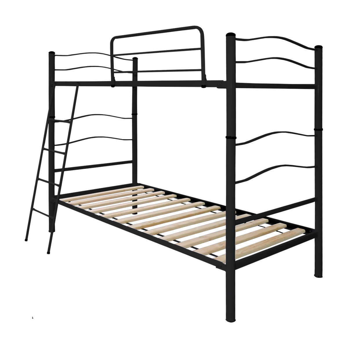 CAMAROTE FUTONES Y MUEBLES NEW DESMONTABLE 1.5 PLAZAS ACERO NEGRO - 3