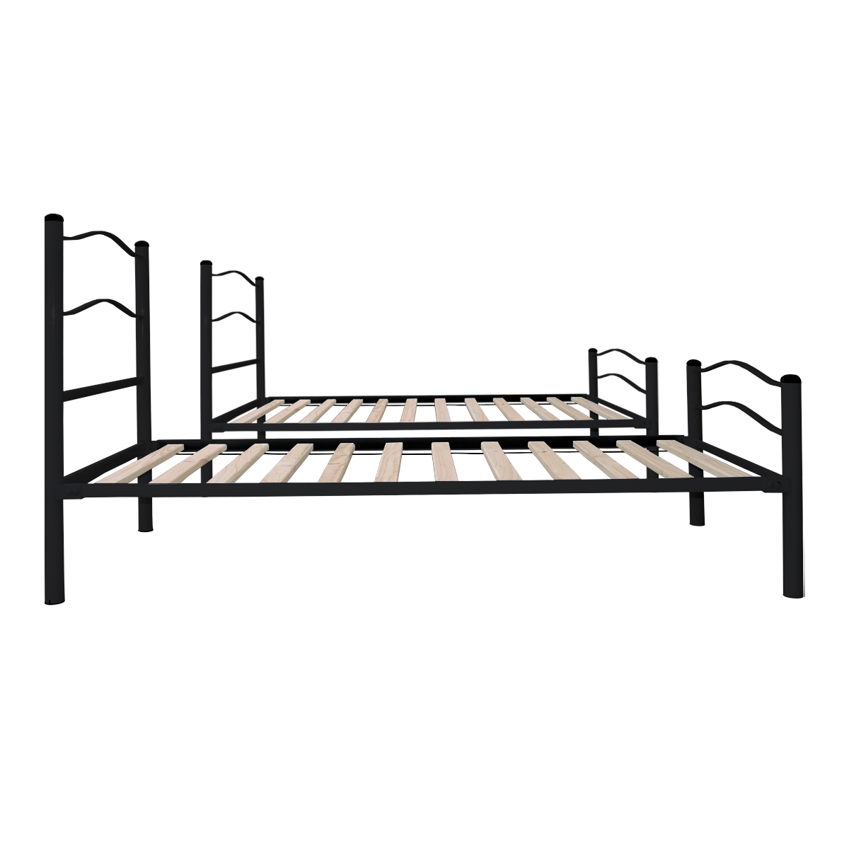 CAMAROTE FUTONES Y MUEBLES NEW DESMONTABLE 1.5 PLAZAS ACERO NEGRO - 4