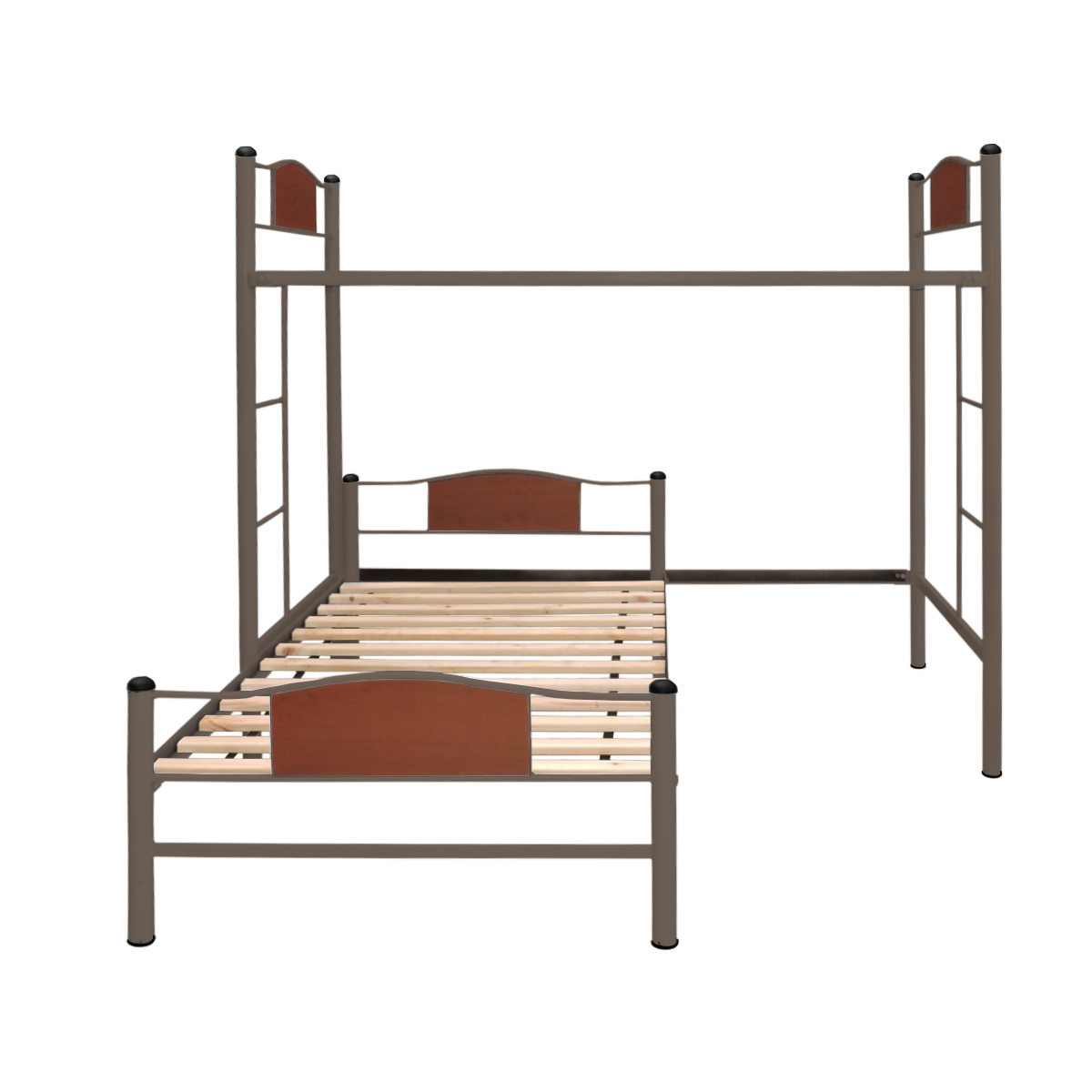 CAMA FUTONES Y MUEBLES ALTA ACERO CAMEL + BAJA CHILD 1 PLAZA CASTAÑO - 2