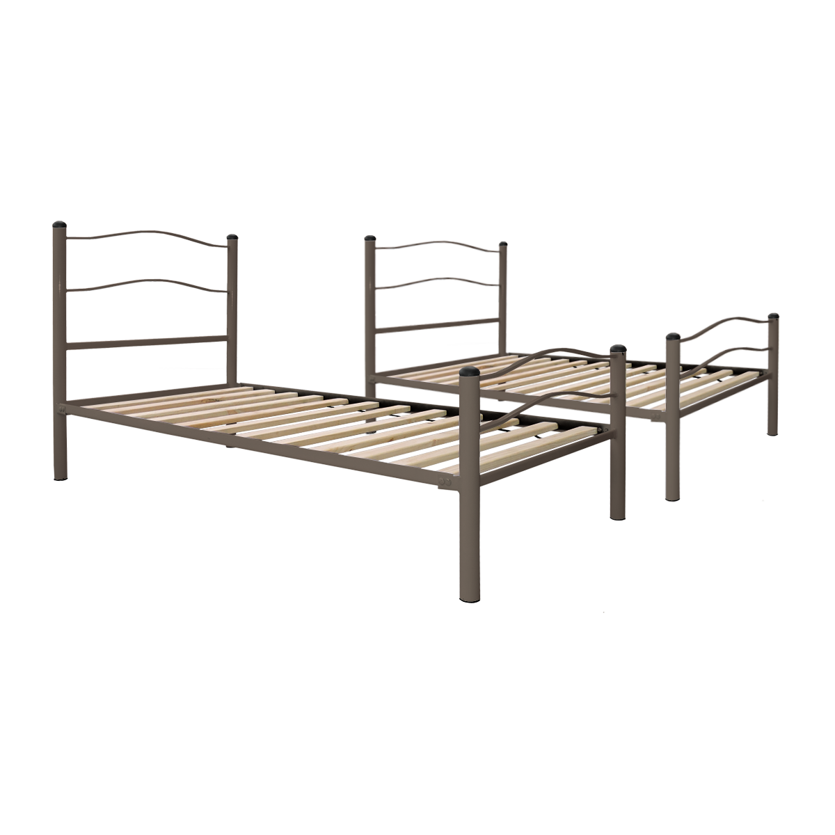 CAMAROTE FUTONES Y MUEBLES NEW DESMONTABLE CASTAÑO 1.5 PLAZAS ACERO CAMEL - 2