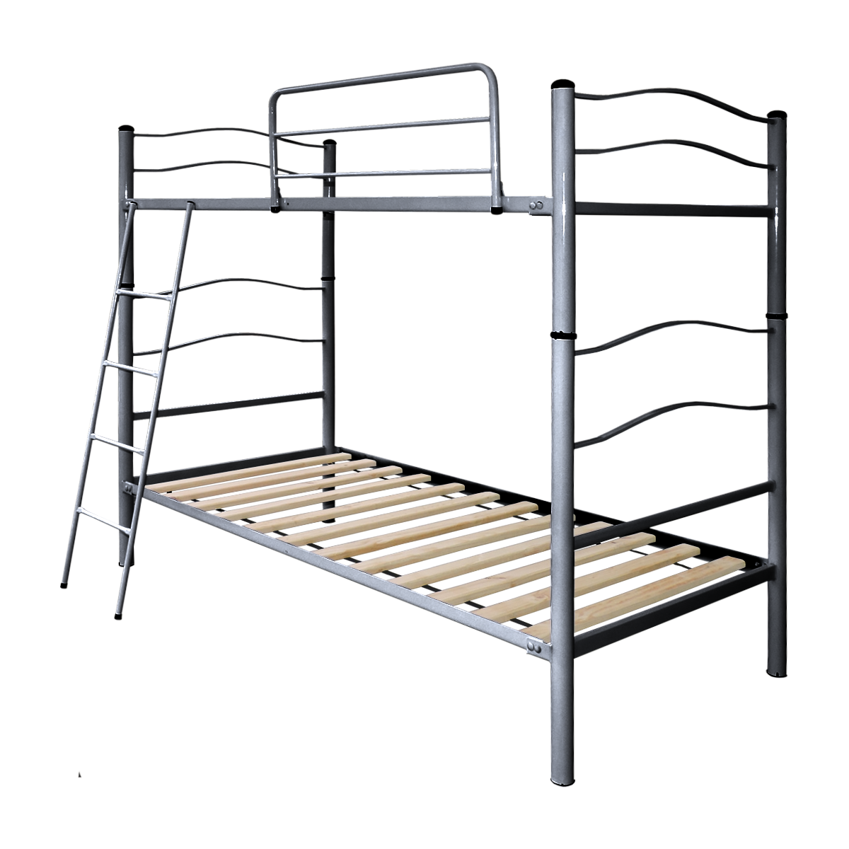 CAMAROTE FUTONES Y MUEBLES NEW DESMONTABLE CENIZA 1.5 PLAZAS ACERO GRIS PARDO - 3