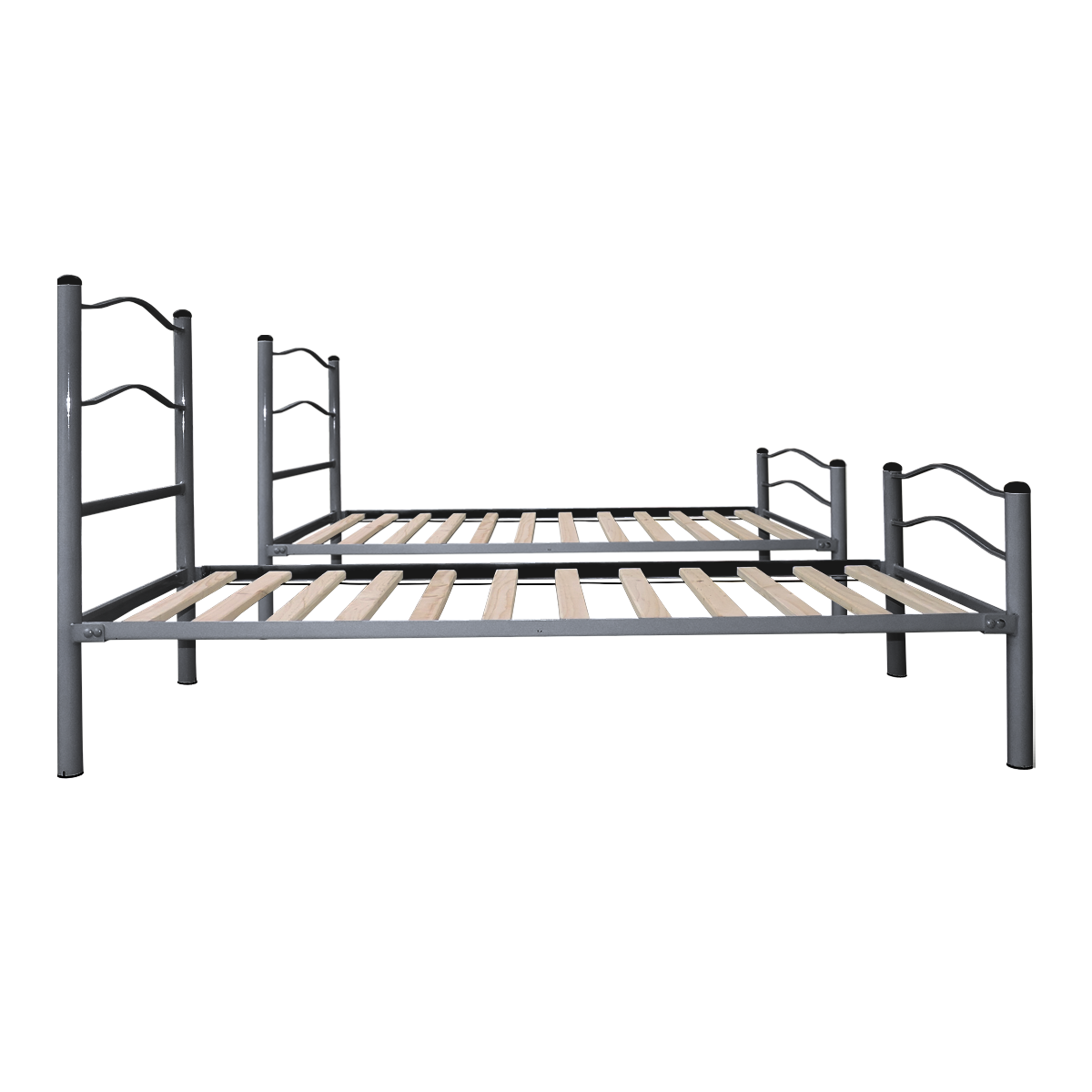 CAMAROTE FUTONES Y MUEBLES NEW DESMONTABLE CENIZA 1.5 PLAZAS ACERO GRIS PARDO - 4
