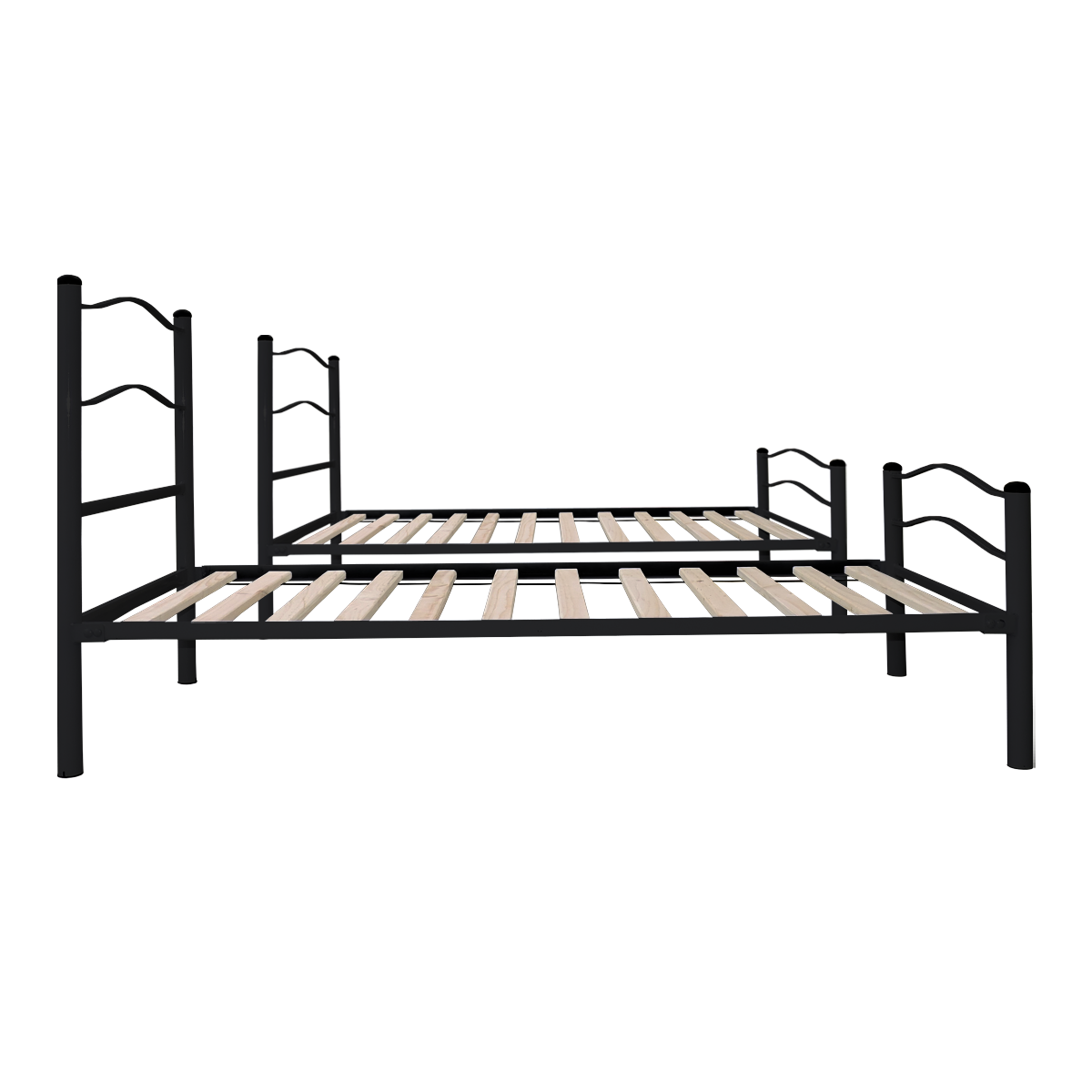 CAMAROTE FUTONES Y MUEBLES NEW DESMONTABLE 1 PLAZA ACERO NEGRO - 4