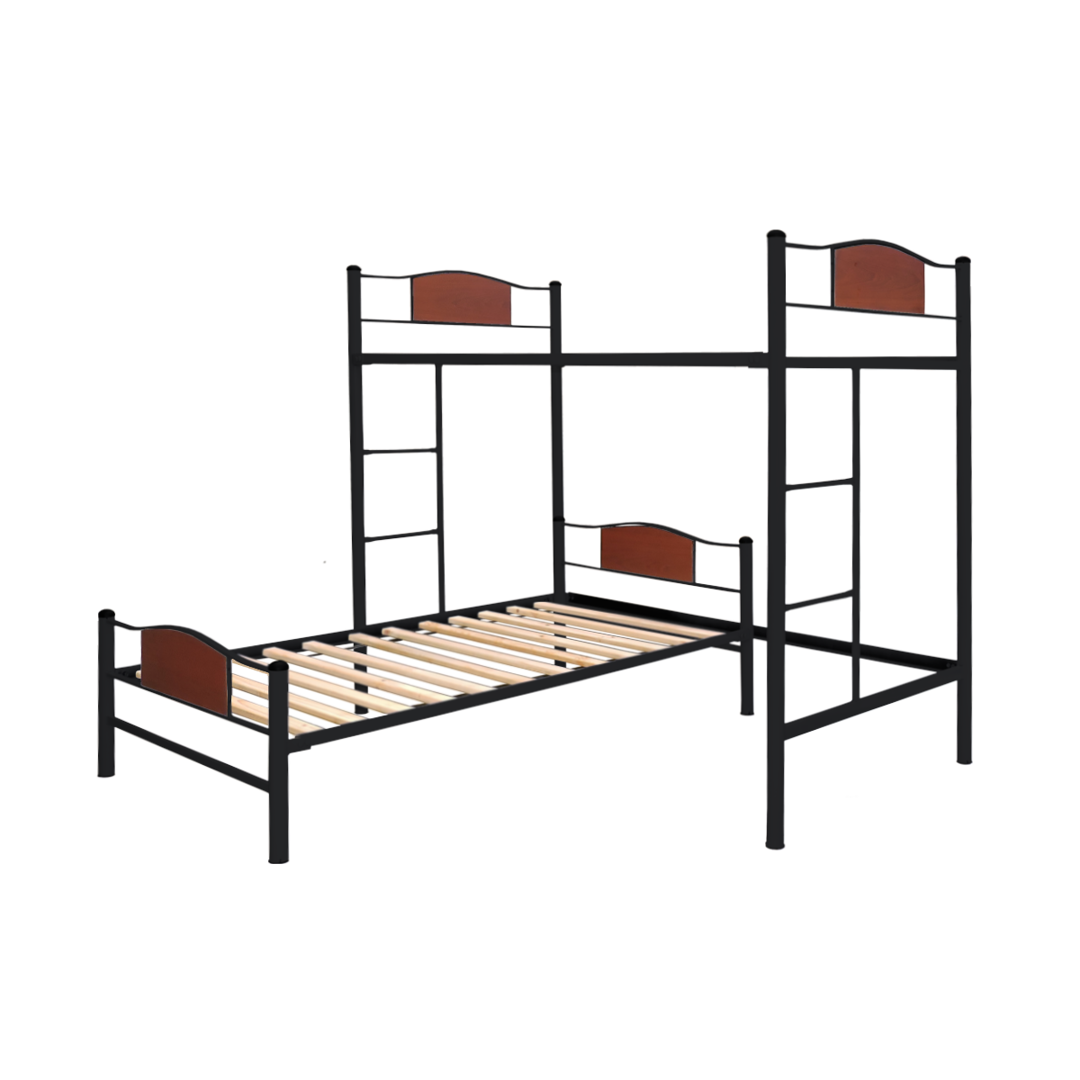 CAMA FUTONES Y MUEBLES ALTA ACERO NEGRO + BAJA CHILD 1.5 PLAZA - 2