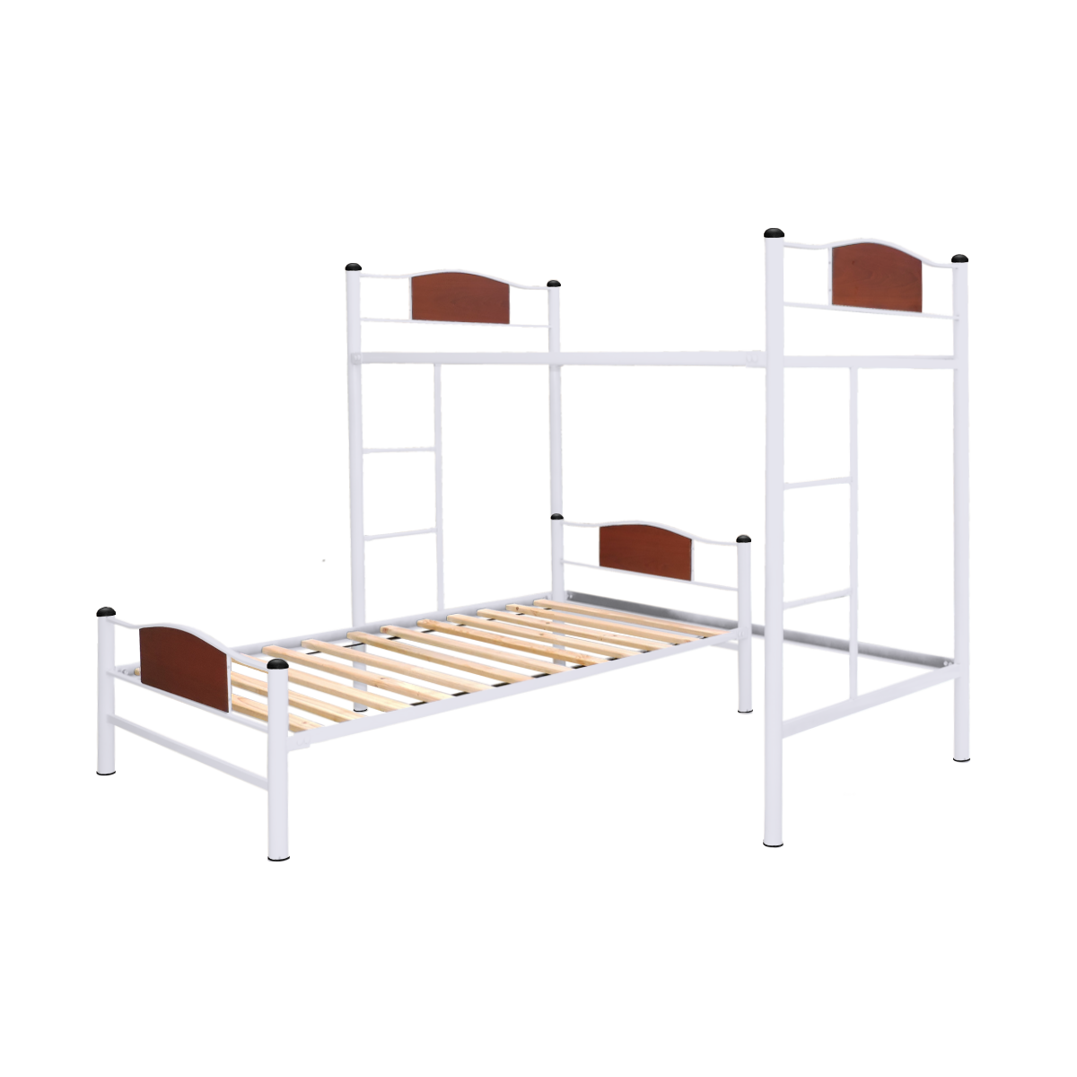 CAMA FUTONES Y MUEBLES ALTA ACERO BLANCO + BAJA CHILD 1 PLAZA - 1