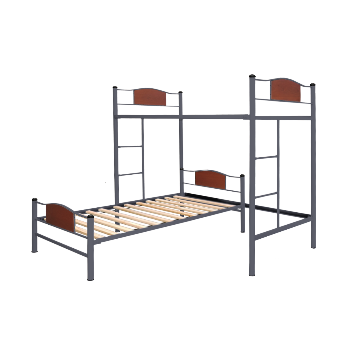 CAMA FUTONES Y MUEBLES ALTA ACERO GRAFITO + BAJA CHILD 1 PLAZA - 1