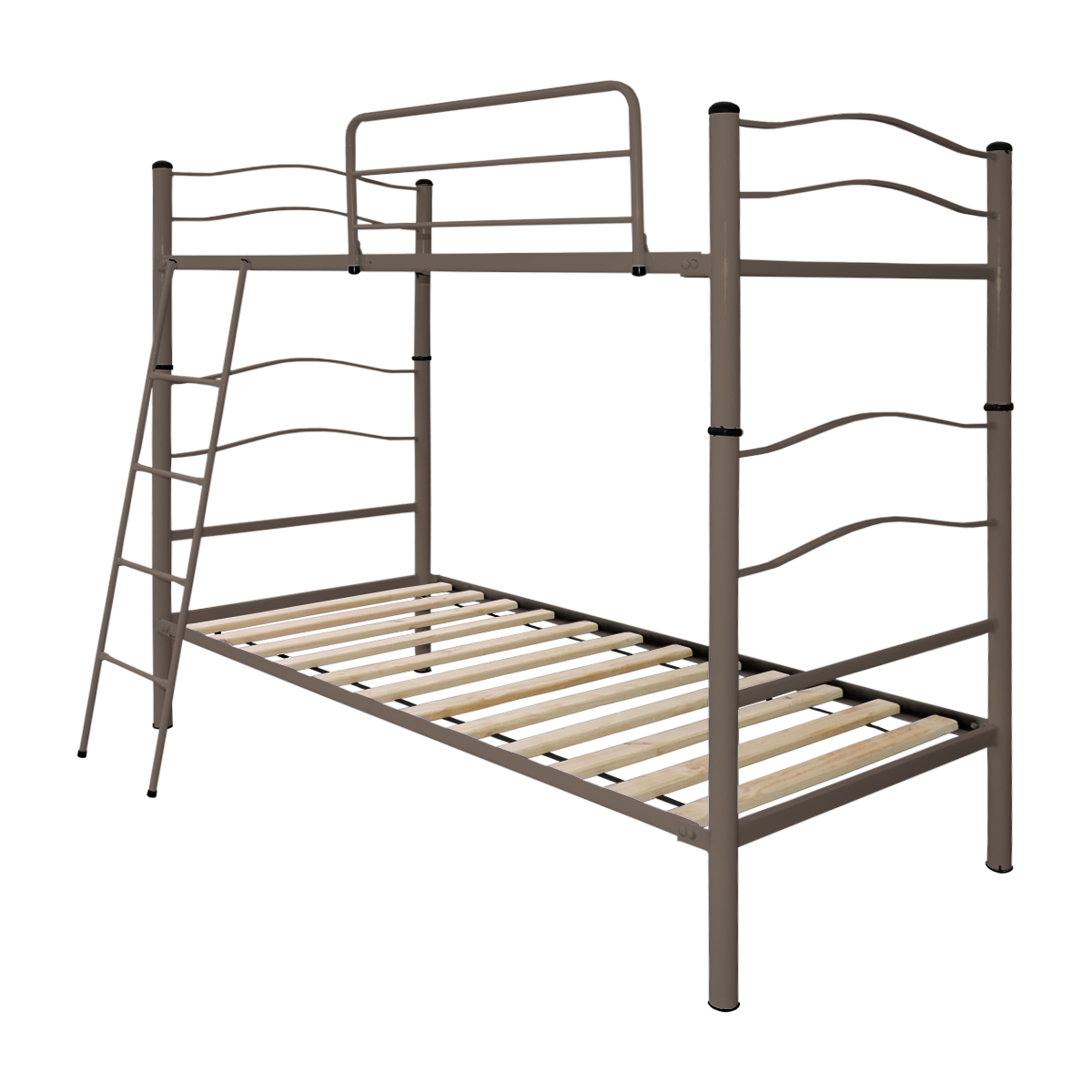 CAMAROTE FUTONES Y MUEBLES NEW DESMONTABLE CASTAÑO 1 PLAZA ACERO CAMEL - 1