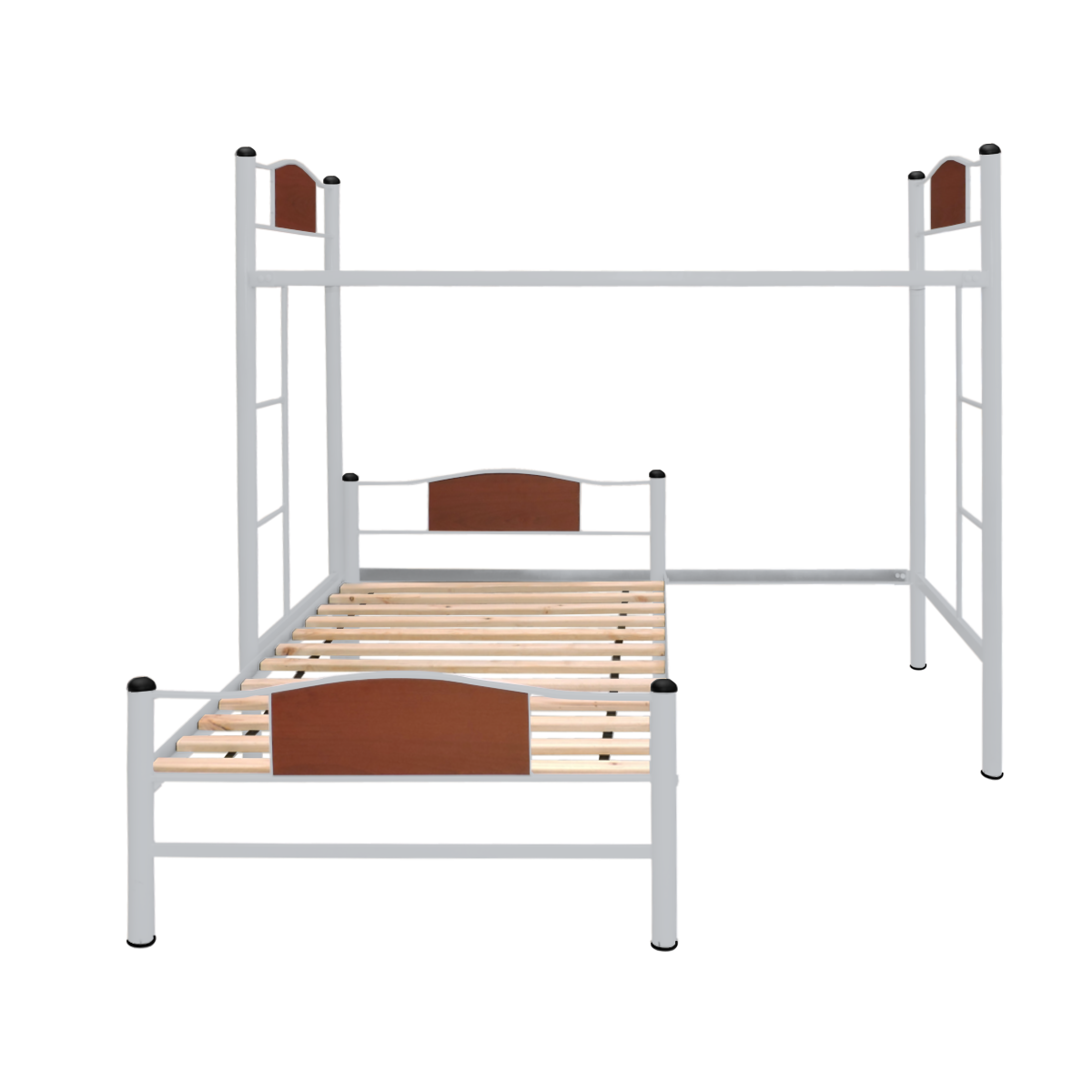 CAMA FUTONES Y MUEBLES ALTA ACERO PLATA + BAJA CHILD 1.5 PLAZA - 1