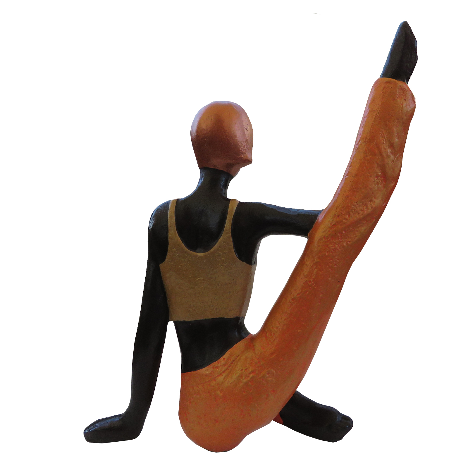 MUJER YOGA DE CERÁMICA NARANJA - 2