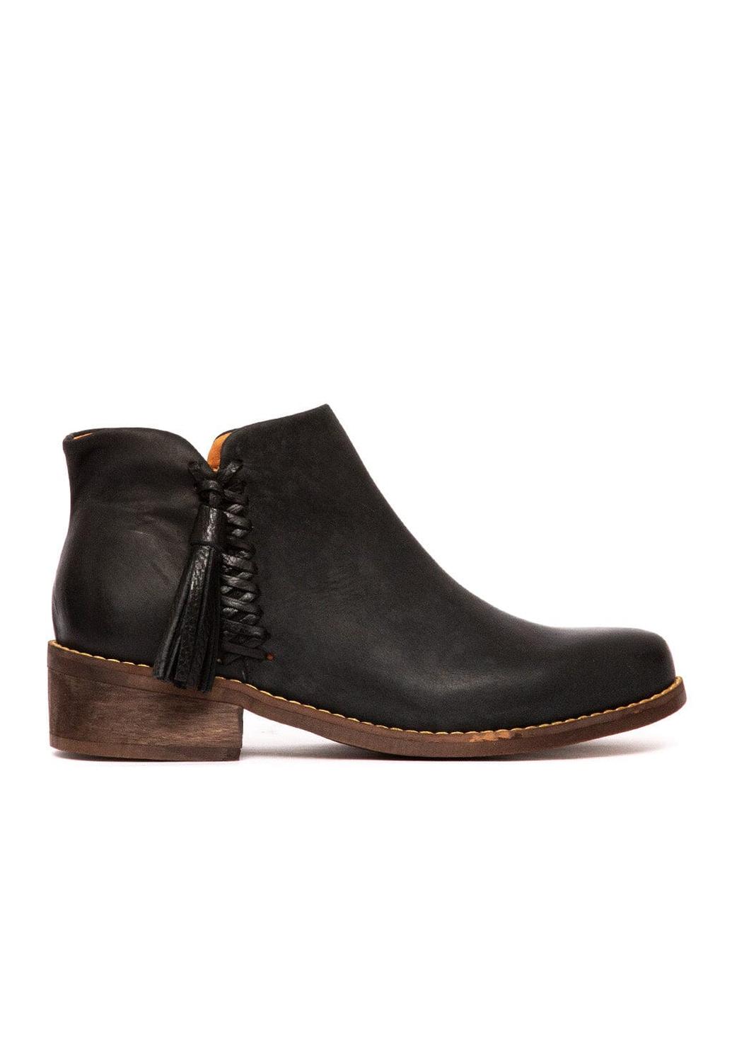 Ripley - BOTIN MUJER DE CUERO VIRGINIA EN COLOR NEGRO C1