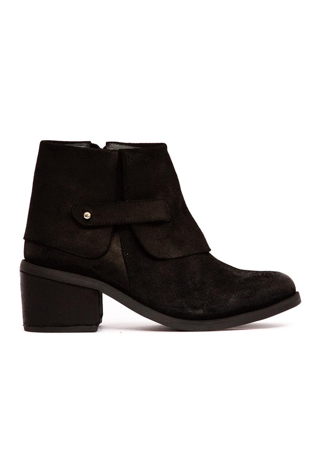 Ripley - BOTIN MUJER DE CUERO NADIA EN COLOR NEGRO C1