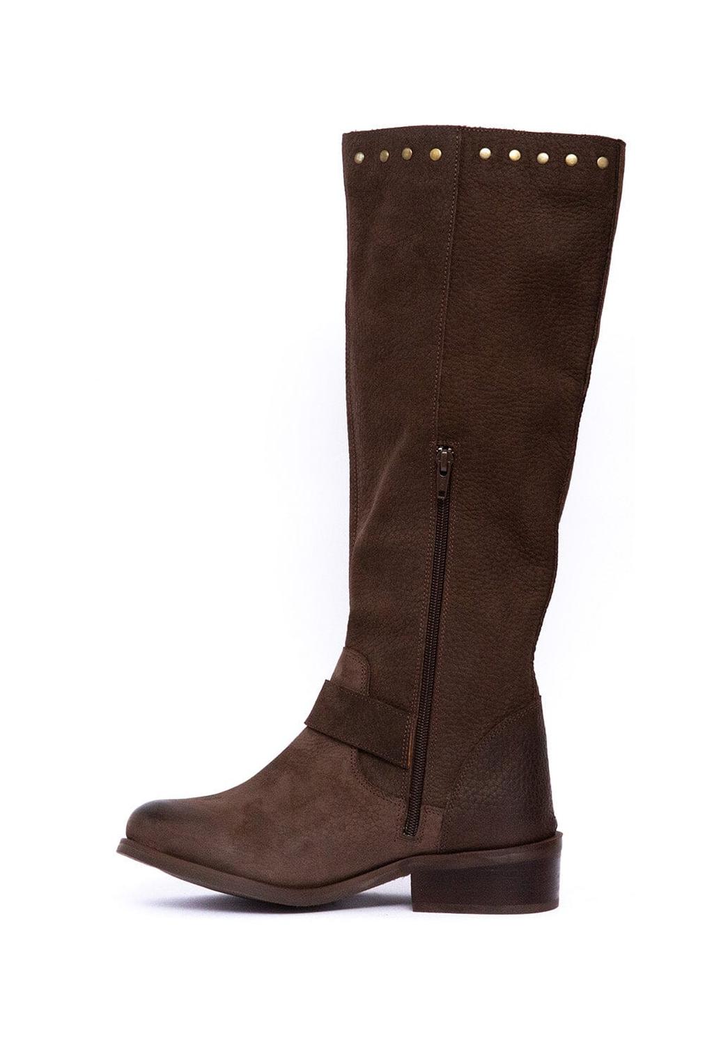 Ripley - BOTA MUJER DE CUERO CARPINTERO EN COLOR CAFE C20