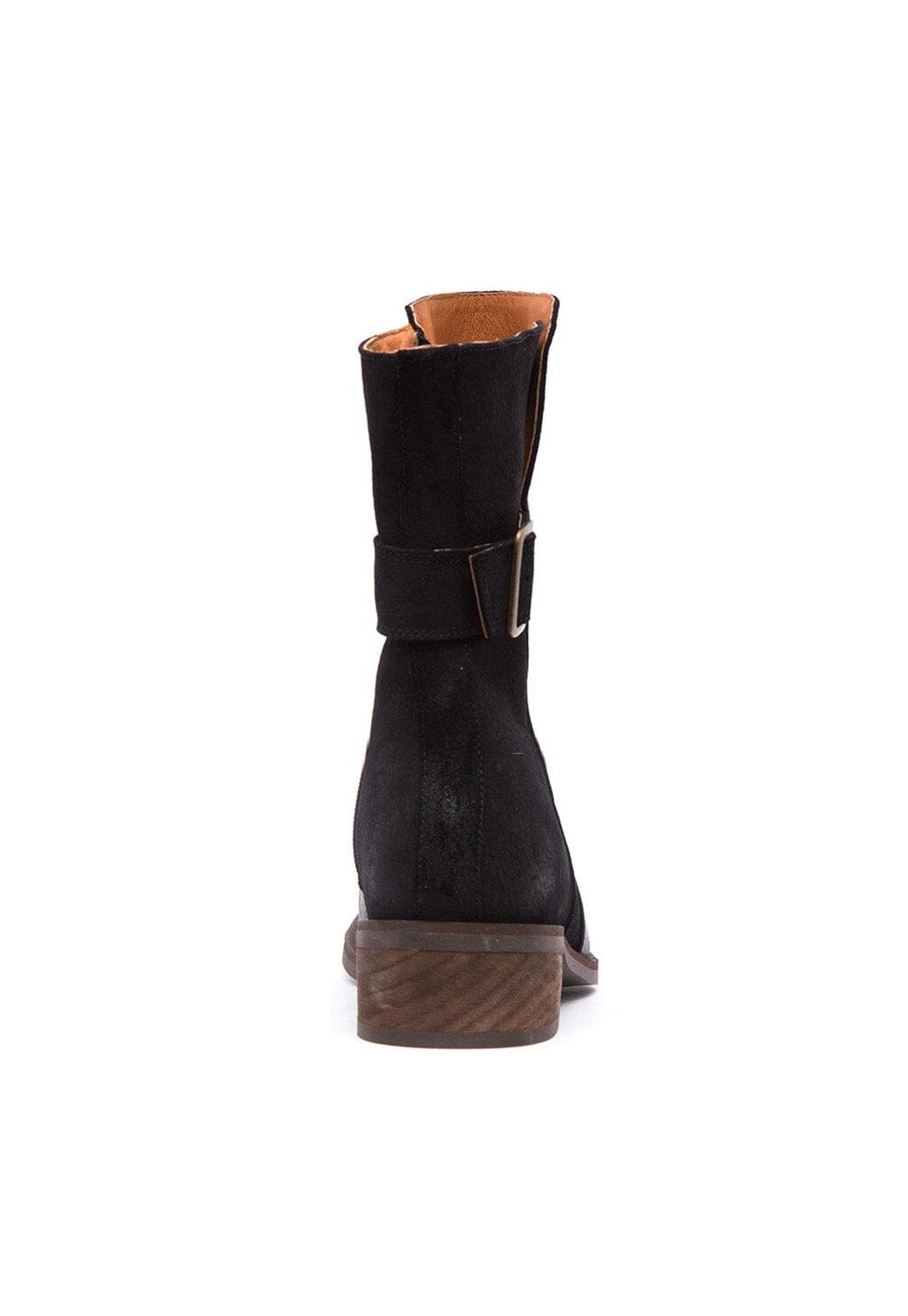 BOTA MUJER DE CUERO MAYA NEGRO C1